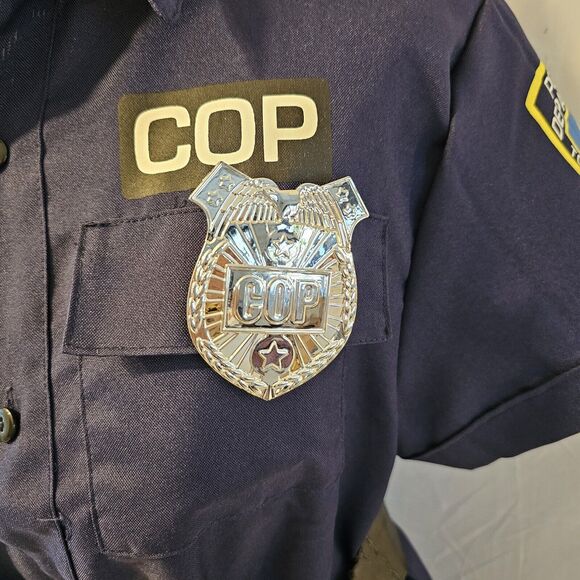 Classy COP Halloween Costume WOMENS Lady Police Officer, Handcuffs, Badge, Hat - Picture 2 of 13